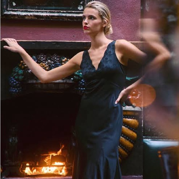 Hunter Bell Lulu Embroidered Satin Bias Gown Size 0 NWOT - Picture 8 of 14